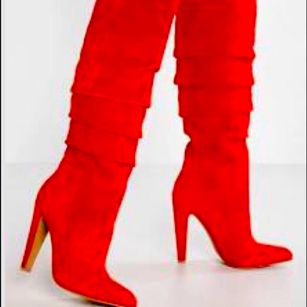Carrie Red Suede Steve Madden Boots.